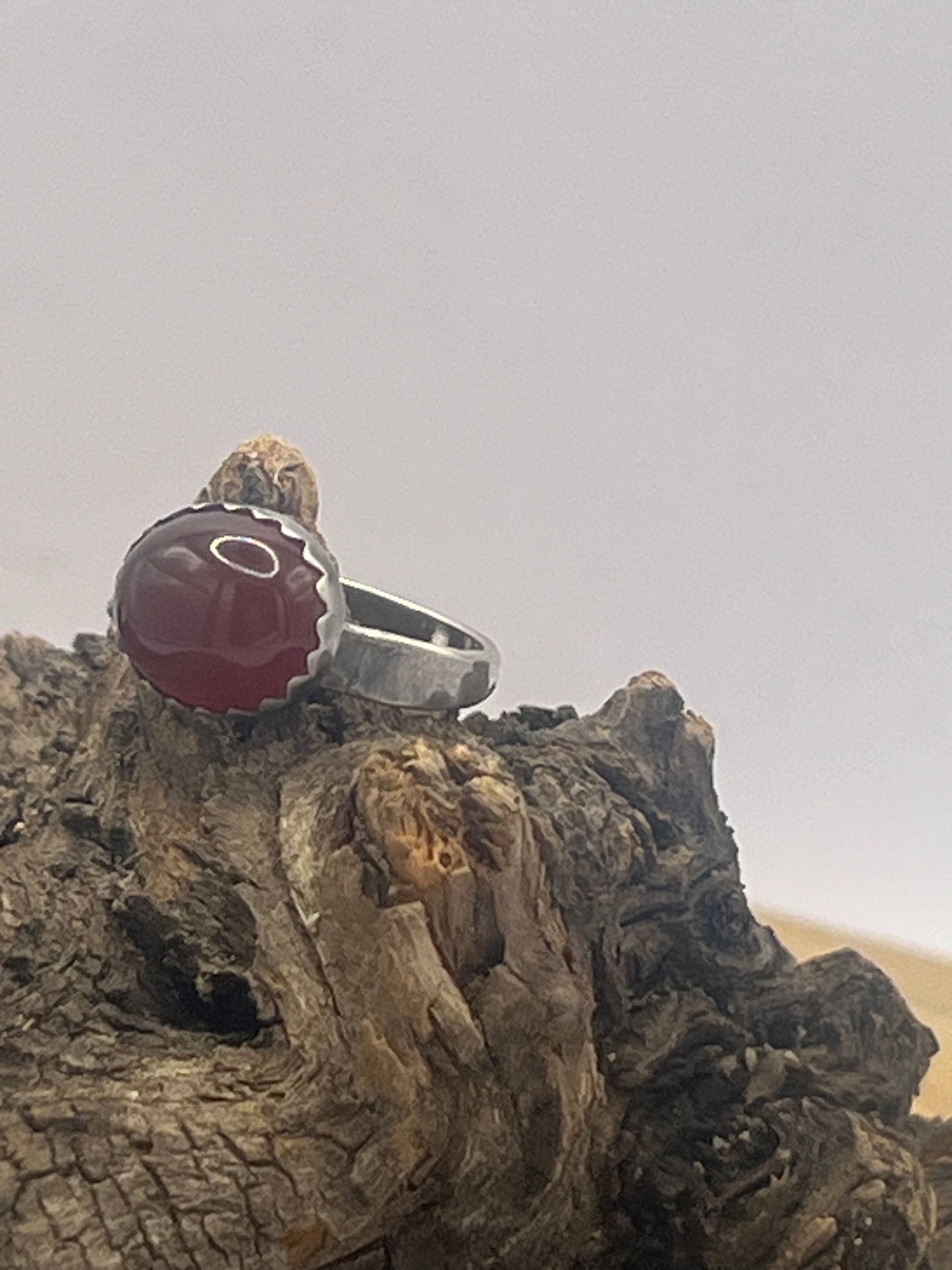 A chunky carnelian Ring