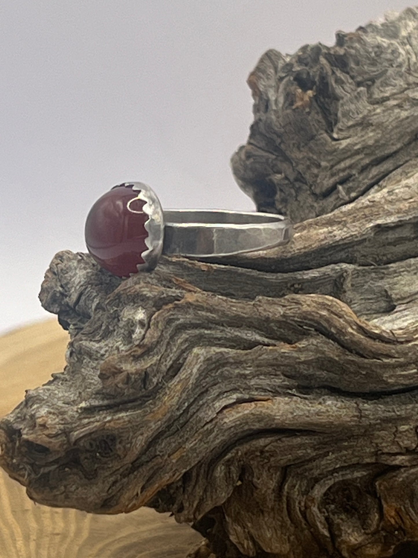 A chunky carnelian Ring