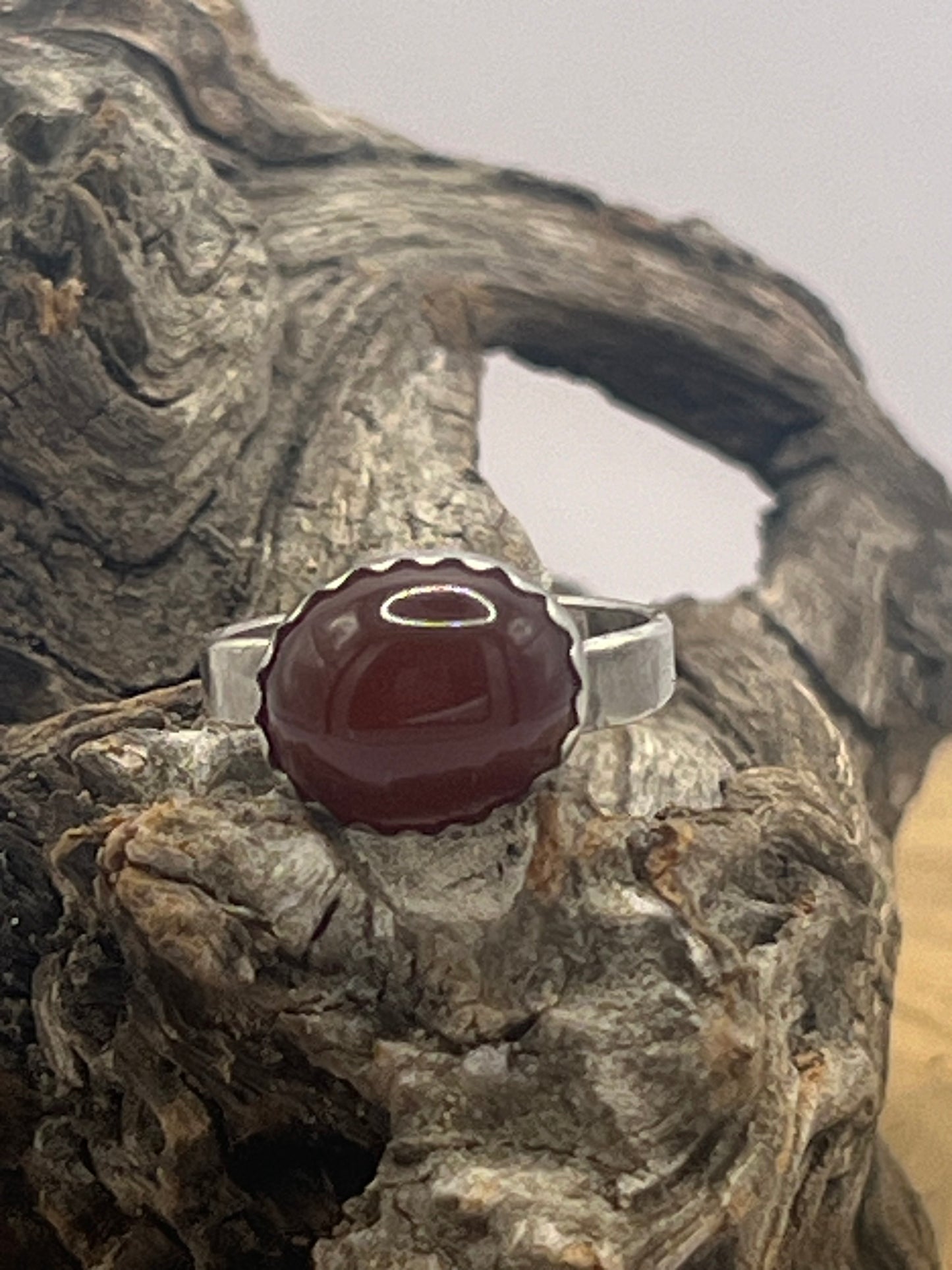 A chunky carnelian Ring