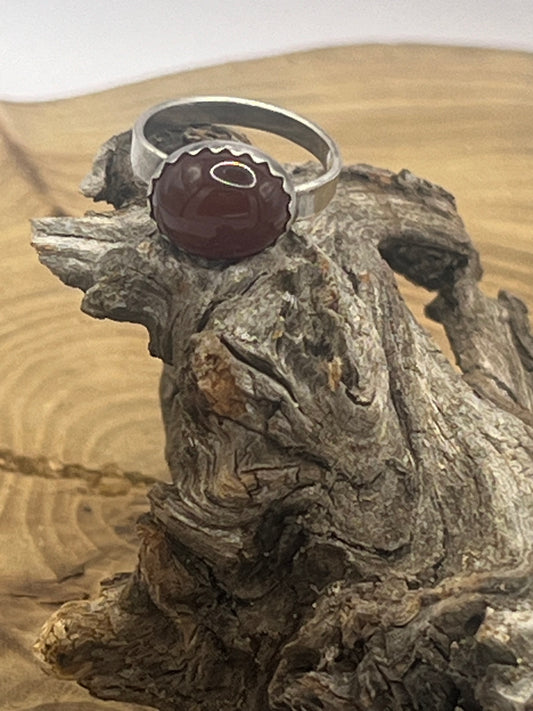 A chunky carnelian Ring