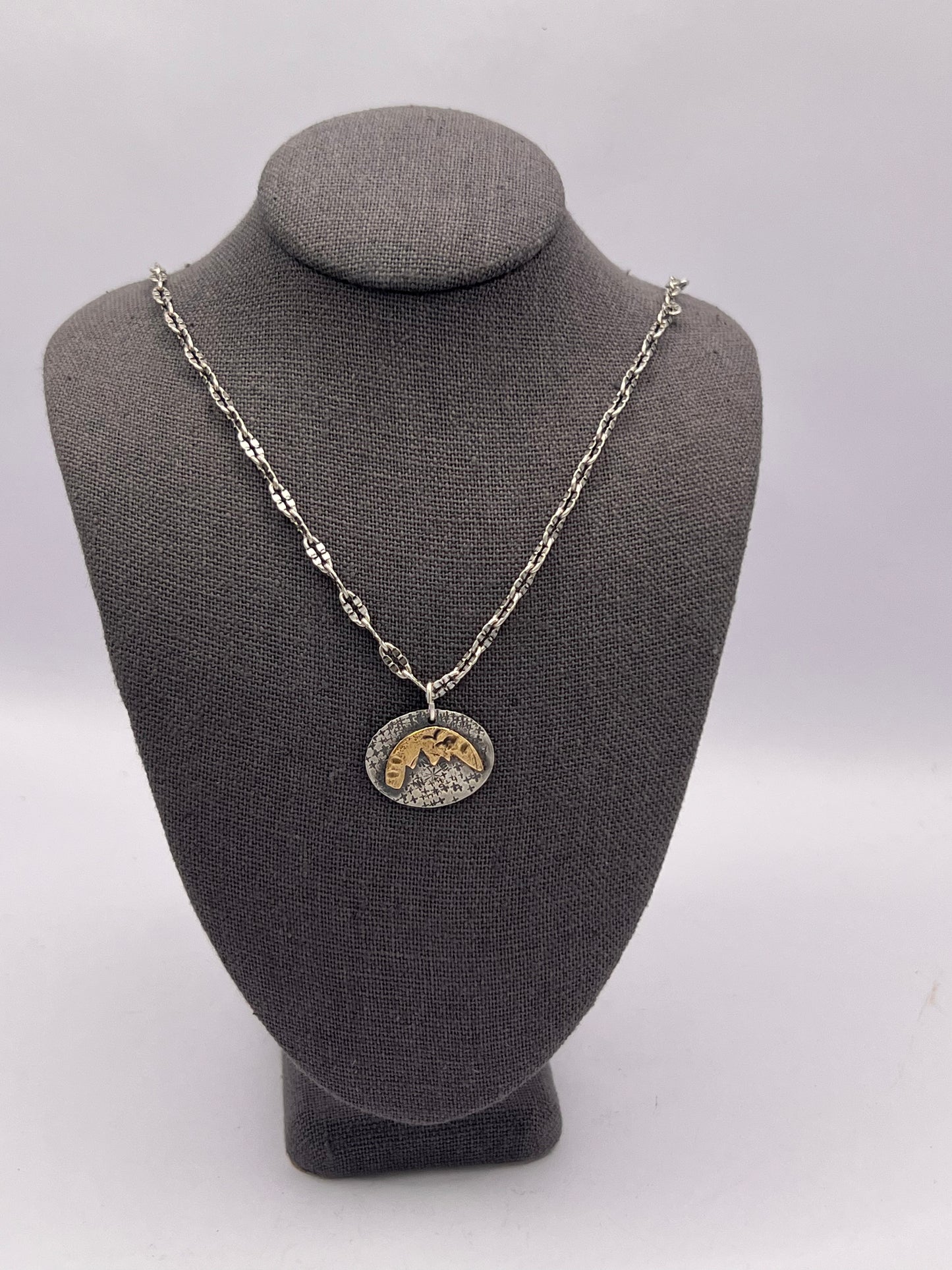 Birds rise to the golden sky necklace