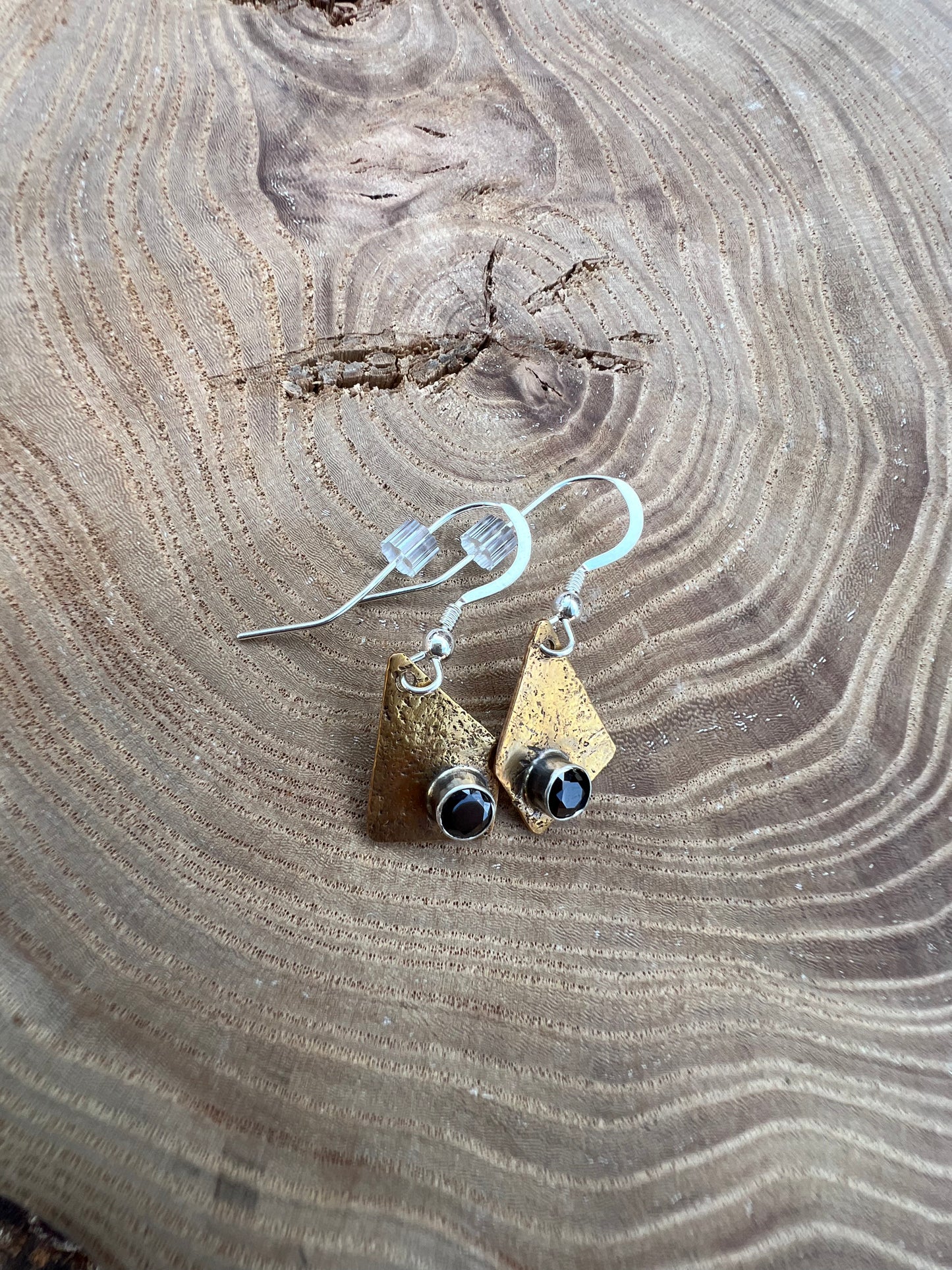 Brass and Black earrings