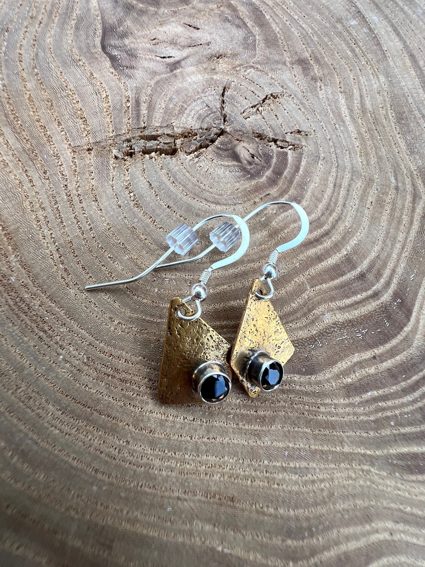 Brass and Black earrings