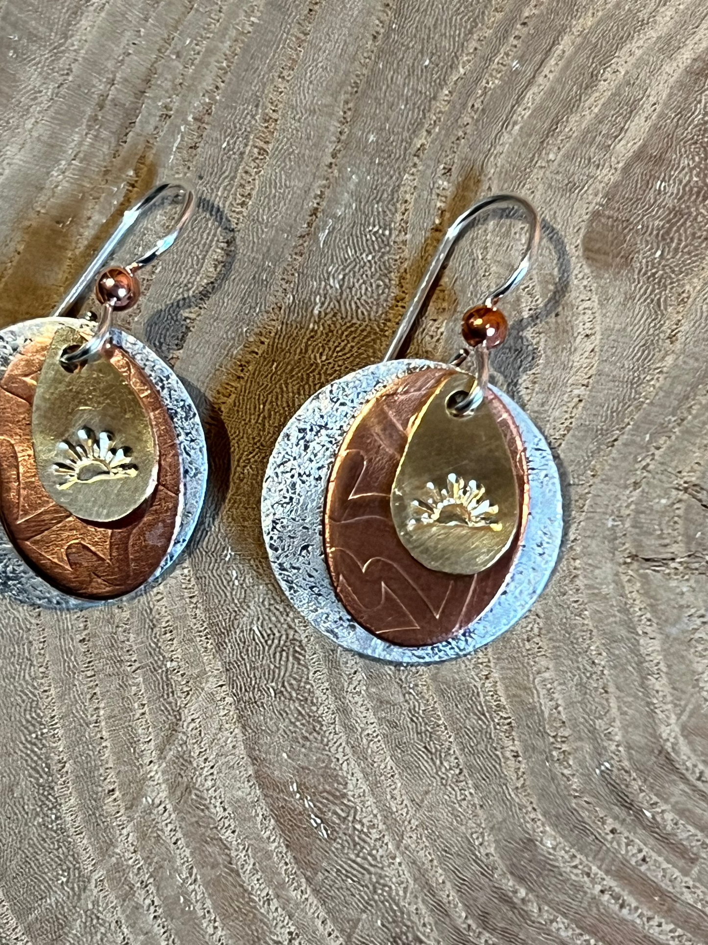 Trifecta sunrise earrings