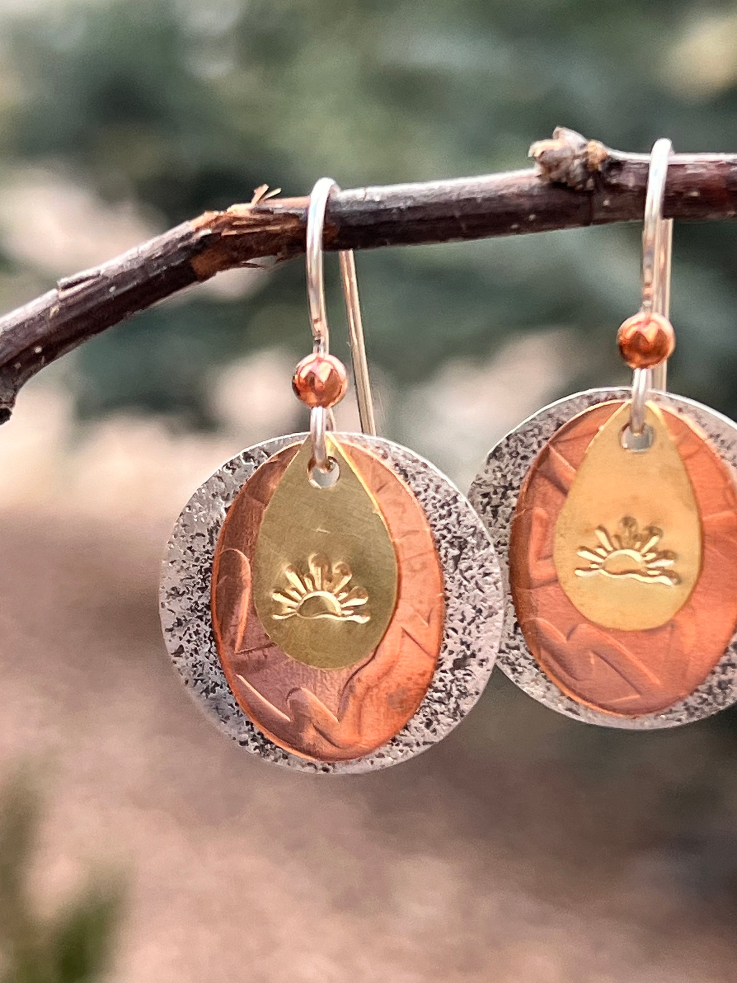 Trifecta sunrise earrings