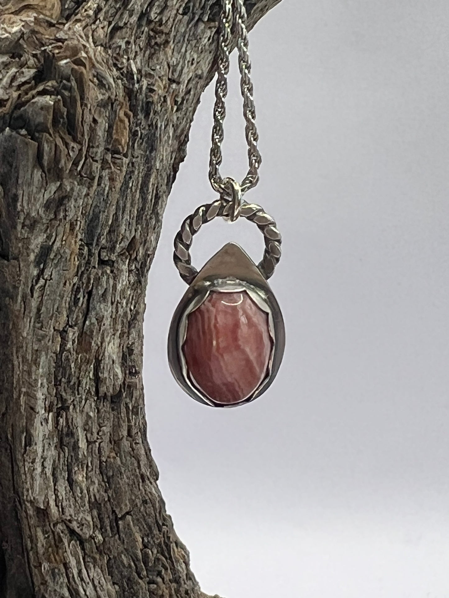 Rhodochrosite teardrop