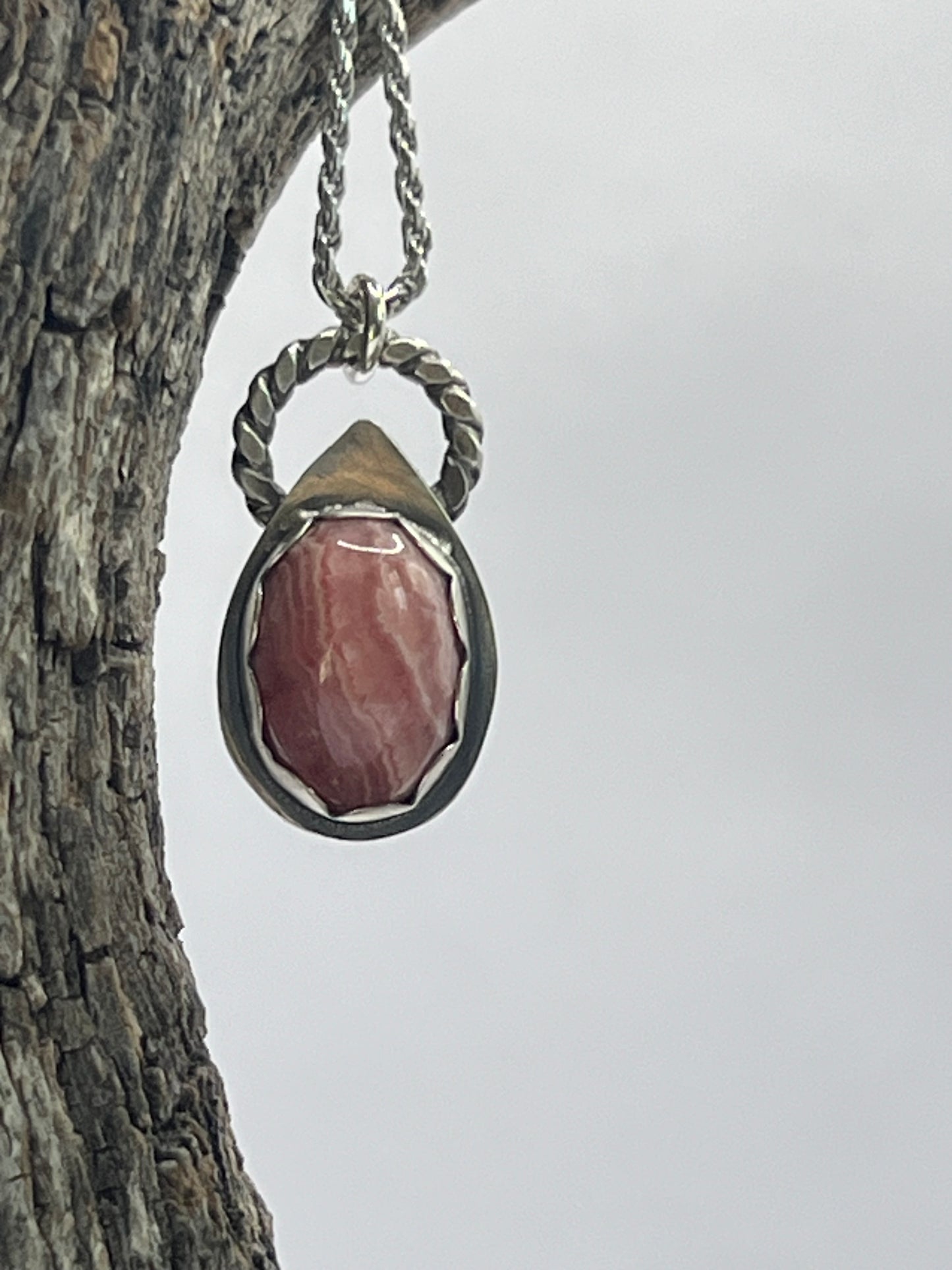 Rhodochrosite teardrop