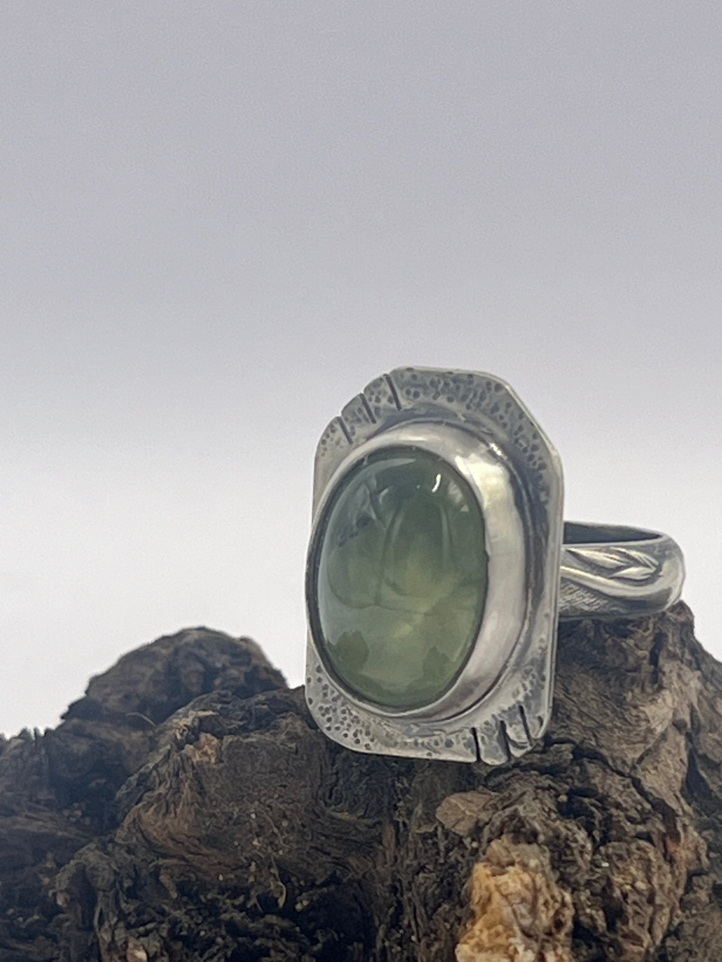 Prehnite Spring Green Ring