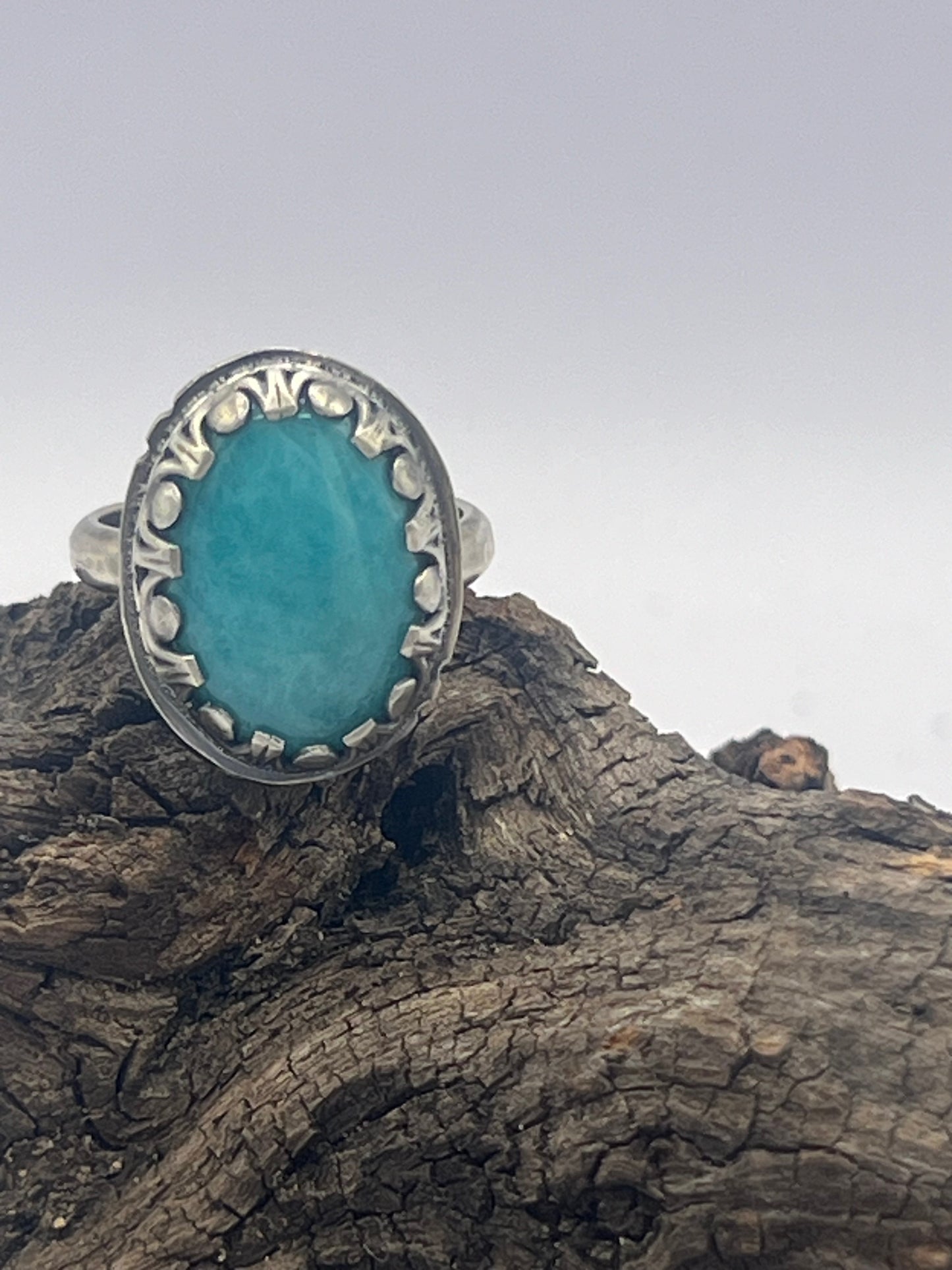 Amazonite Blue Bright Ring