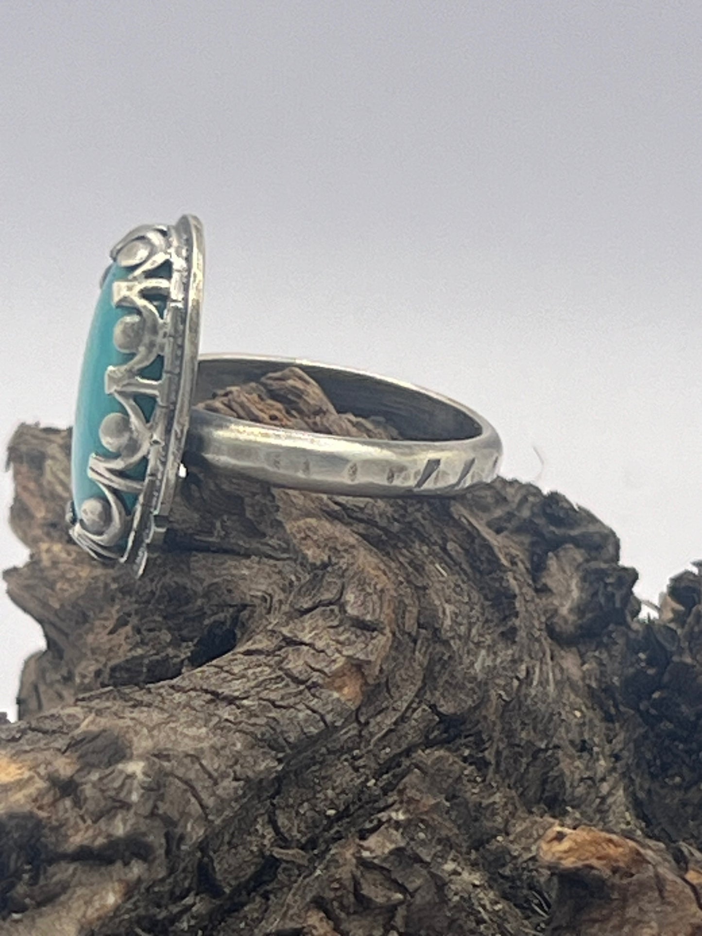 Amazonite Blue Bright Ring