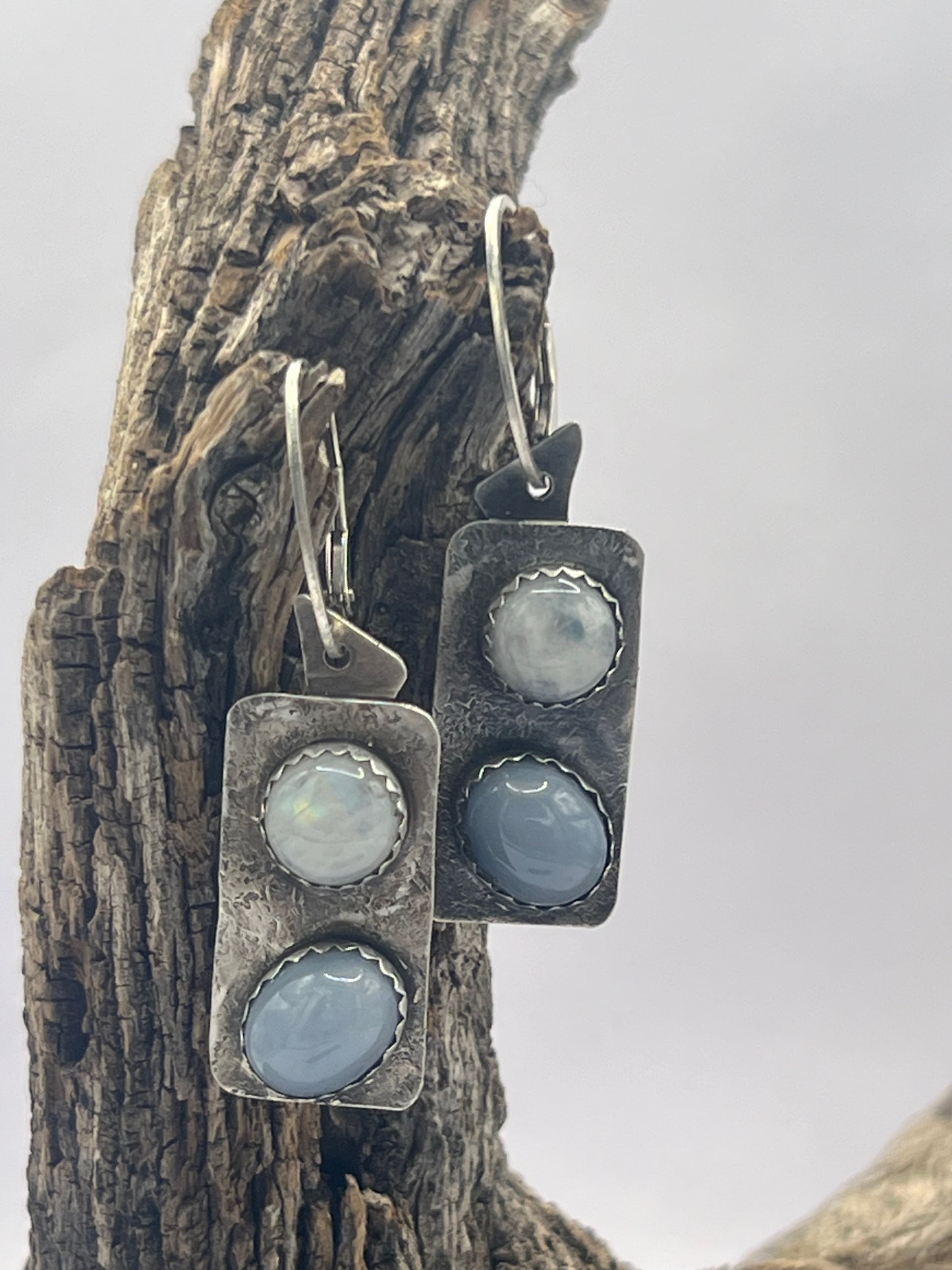 Moonstone and Angelite a Heavenly combination Earrings