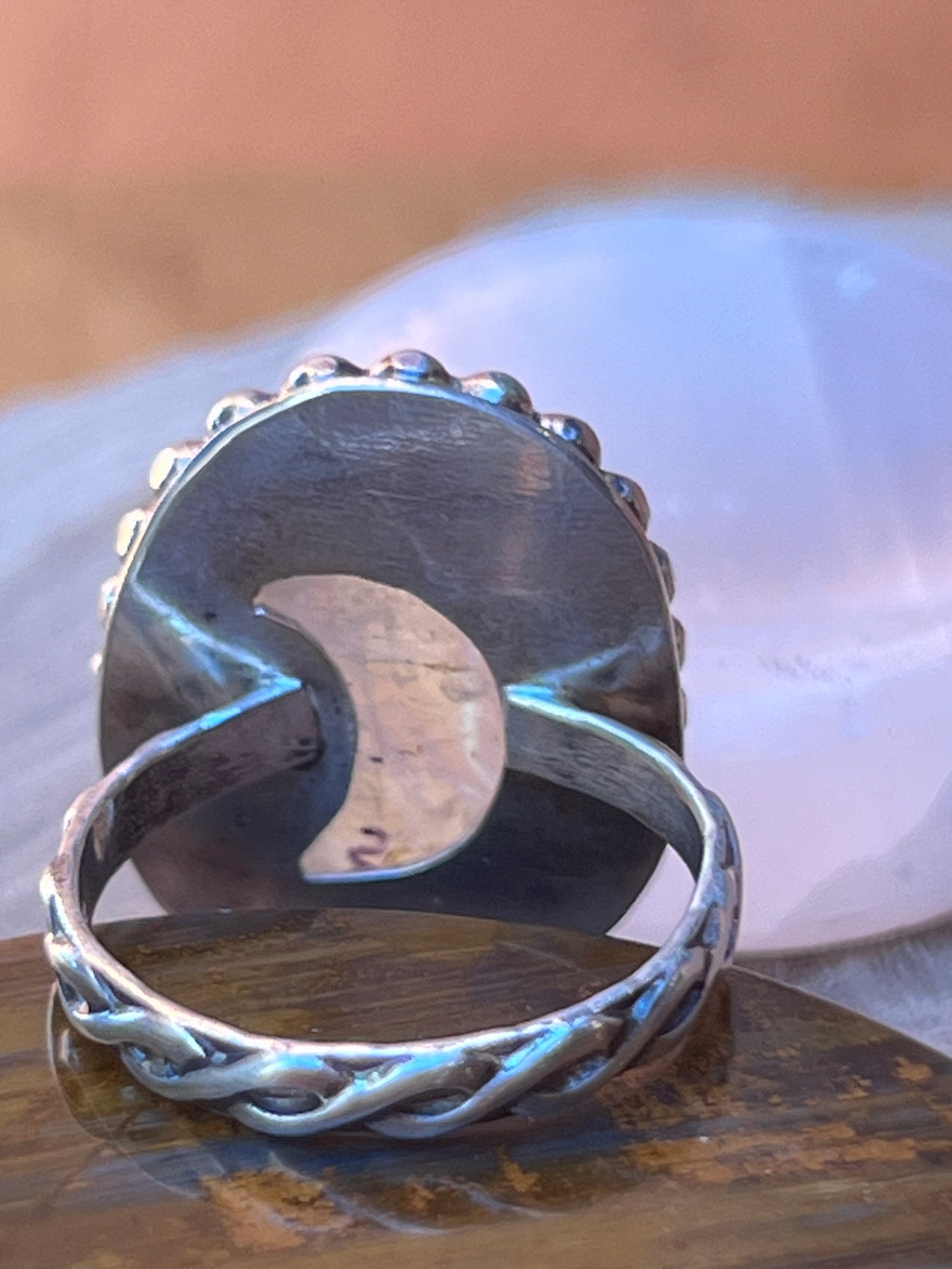 Moonstone weave ring